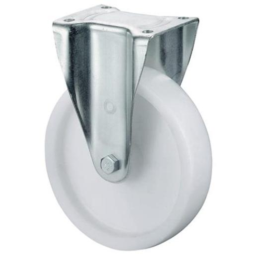 Schwerlast-Bockrolle D.250mm Trgf.600kg Ku.Platte L138xB110mm BS ROLLEN