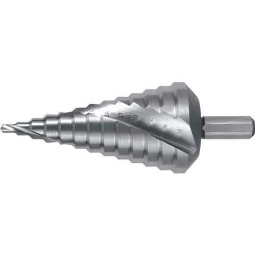 Stufenbohrer Bohrber.4-39mm HSS Spiralnut Z.2 Stufen 13 RUKO