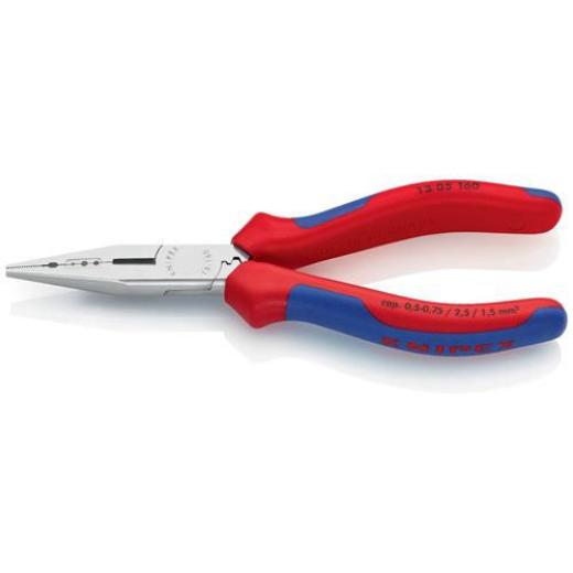 Verdrahtungszange L.160mm 0,5-0,75/1,5/2,5mm² verchr.Comfort-Griff KNIPEX
