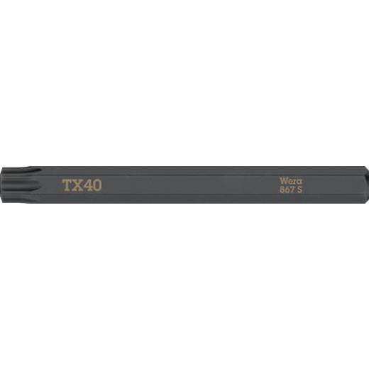 Bit 867 S TORX 40x70 mm | 1/4 Zoll TORX 40x70 mm | Länge 70 mm | WERA | 5 Stück