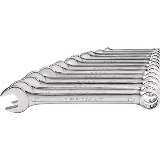 Ringmaulschlüsselsatz 13-tlg.SW 1/4-1 Zoll Form A CV-Stahl TECWERK