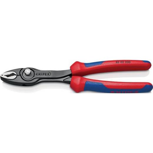 Frontgreifzange TwinGrip L.200mm pol.Comfort-Griff schwarz atram.KNIPEX