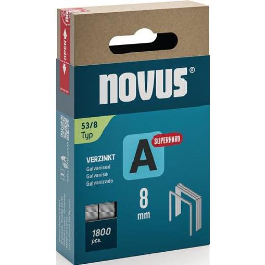 Feindrahtklammer A Typ 53 Klammer-B.11,3mm 8mm 0,75mm superhart 1800 St.NOVUS