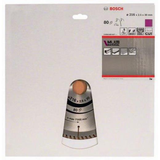 Kreissägeblatt AD 216mm Z.80 HLTCG Bohr.30mm Schnitt-B.2,5mm HM BOSCH