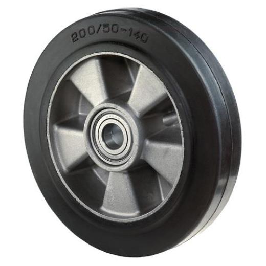 Ersatzrad D.100mm Trgf.150kg Gum.schwarz Achs-D.15mm Nabenl.40mm BS ROLLEN