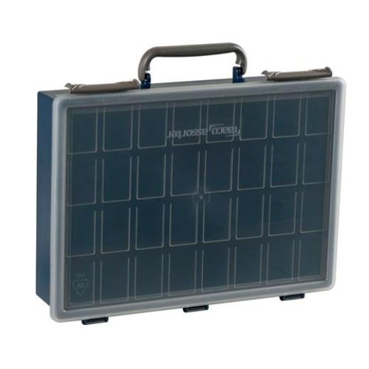 Sortimentskasten B.338xT.261xH.78mm Unterteil dkl.-blau/Deckel transp. a.PP | 5 Stück