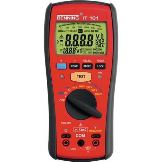 Isolations-/Widerstandsmessgerät IT101 0,1-600 V AC/DC V 50 kOhm-20 GOhm BENNING