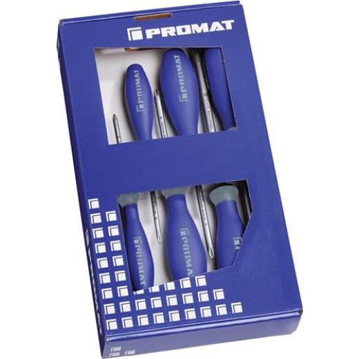 Schraubendrehersatz 6-tlg.PH/PZD 3K-Griff Rundkl.TECWERK