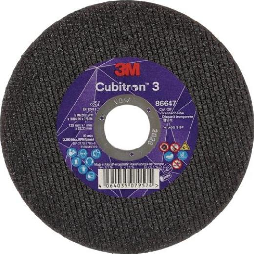 Trennscheibe Cubitron™ 3 D125x1mm ger.3M™ Cubitron™ 3 Bohr.22,23mm 3M | 25 Stück