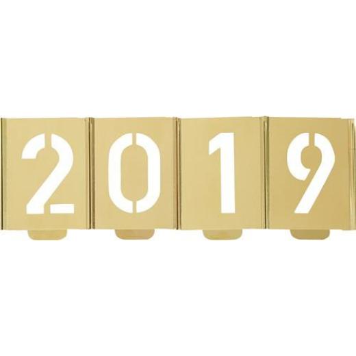 Signierschablonensatz 327 Zahlen 0-9 Schrift-H.20mm Spezialblech KUKKO