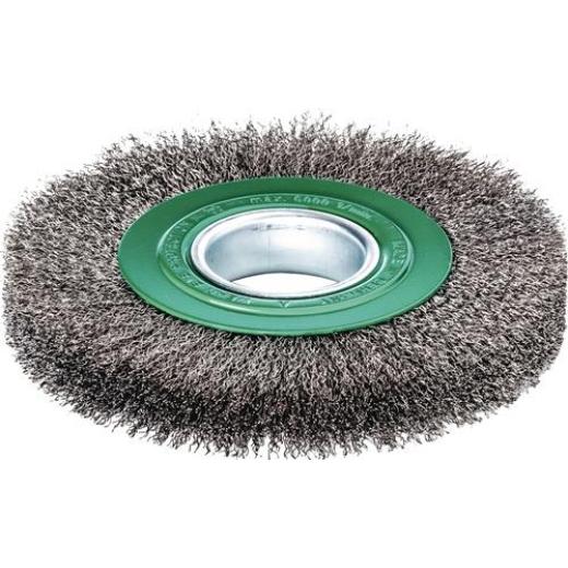 Rundbürste D.125mm Drahtstärke 0,30mm VA gewellt 21-23mm 6000min-¹ 1 LESSMANN