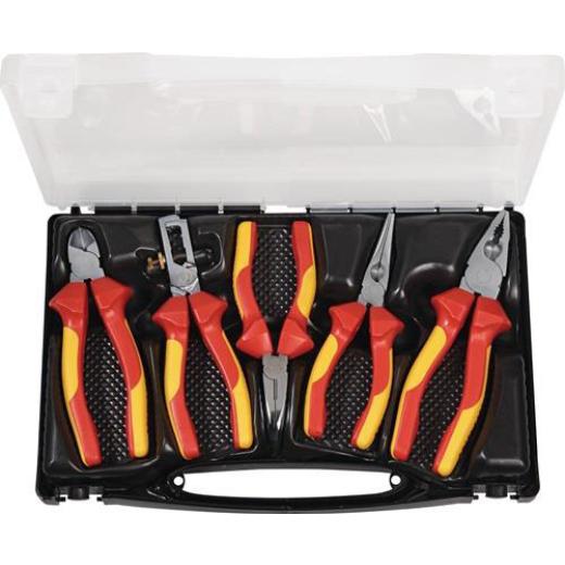 Zangensatz Inh.5tlg.VDE verchr.im Ku.-Koffer TECWERK