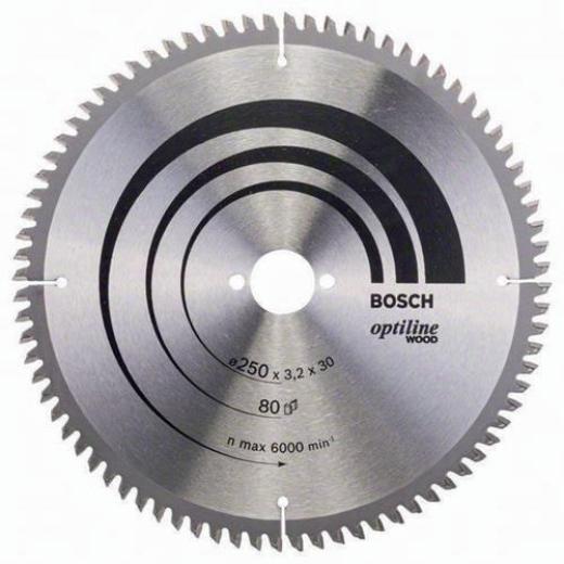 Kreissägeblatt PRO Wood AD 250mm Z.80 WZ/N Bohr.30mm Schnitt-B.3,2mm HM BOSCH