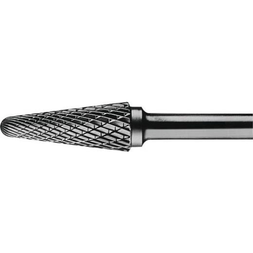 Frässtift KEL Ø 8 mm Kopf-L.25 mm Schaft-Ø 6 mm HM Verz.Kreuz TECWERK