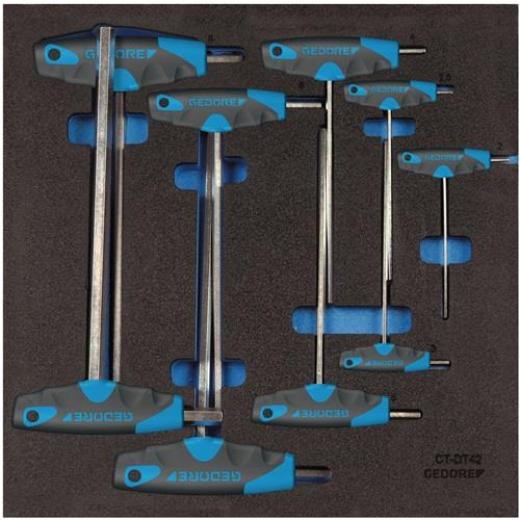 Werkzeugmodul 1500 CT2-DT 2142 9-tlg.2/3-Modul Winkelschraubendreher GEDORE