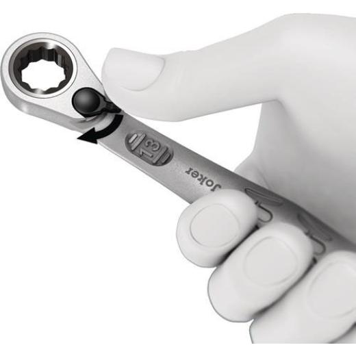 Maulringratschenschlüssel Joker SW 18mm L.234mm umschaltbar,Rings.15Grad WERA