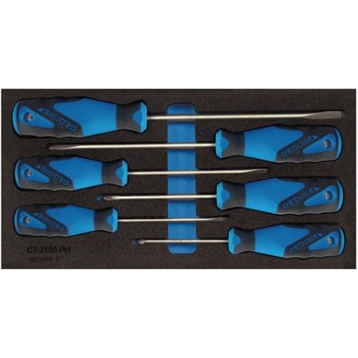 Werkzeugmodul 1500 CT1-2150 PZ 6-tlg.1/3-Modul Schlitz/PZD GEDORE