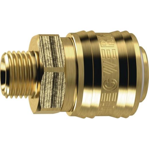 Schnellver.Kup.DN 7,2,AG MS blk Gew.G 1/2 Zoll 20,95mm TECWERK | 10 Stück