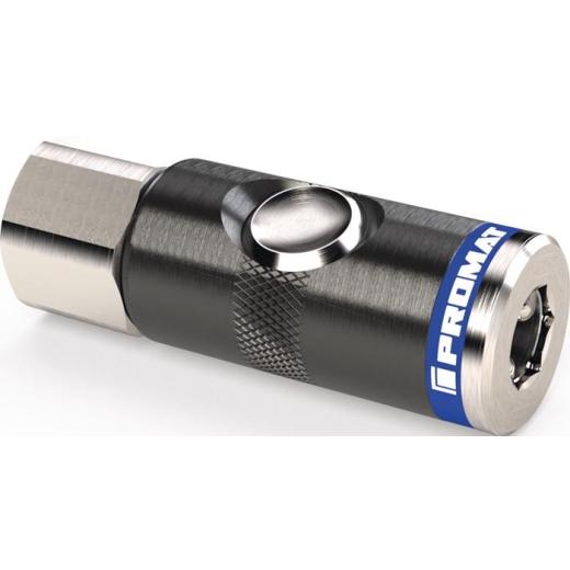 Druckknopf-Sicherheitskupplung DN 7,4,IG AluNBR Gew.G 1/4 Zoll 11,89mm TECWERK