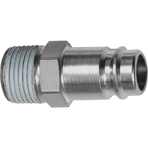 Stecknippel STA gehärtet/vern.Stecker DN 10 AG R 1/4 Zoll RIEGLER | 10 Stück