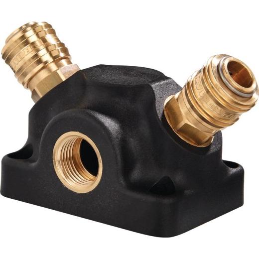 Endverteilerdose Gew.G 1/2 Zoll/19,17mm IG,2 Kupplungen DN 7,2 TECWERK