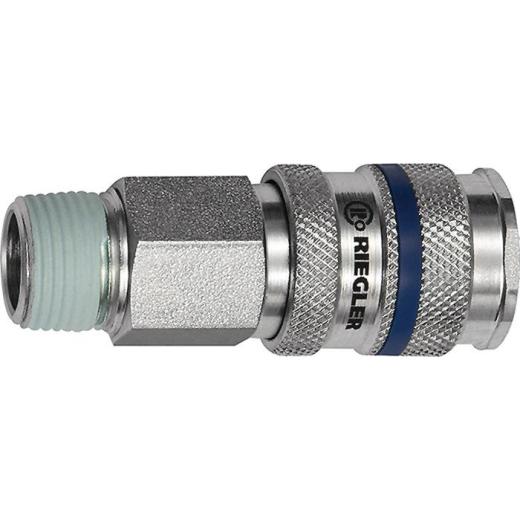 Schnellver.Kup.DN 7,8 AG STA Gew.R 1/4 Zoll 13,16mm RIEGLER