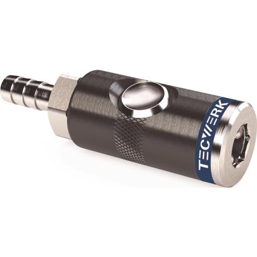 Druckknopf-Sicherheitskupplung DN 7,4,Tülle AluNBR Schlauchweite LW 10 TECWERK