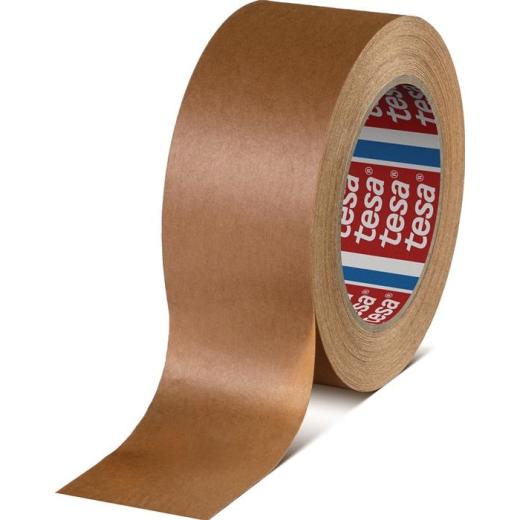 Verpackungsklebeband Papier tesa® 60408 chamois L.50m B.50mm TESA | 6 Stück