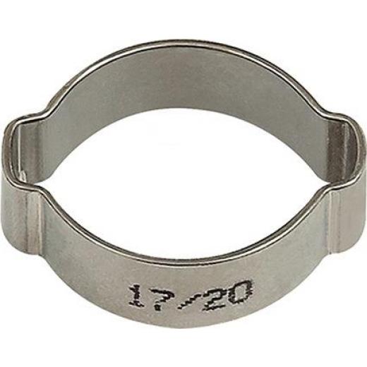 Schlauchklemme 2-Ohr VA 1.4301 (W4) Spannber.14-17mm 50St./Beutel RIEGLER