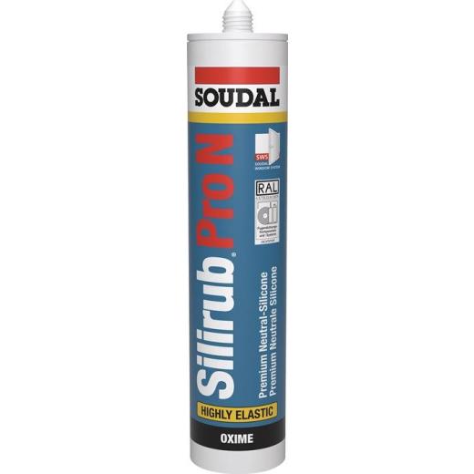 Silikondichtstoff Silirub ProN weiß 300ml Kartusche SOUDAL | 15 Stück