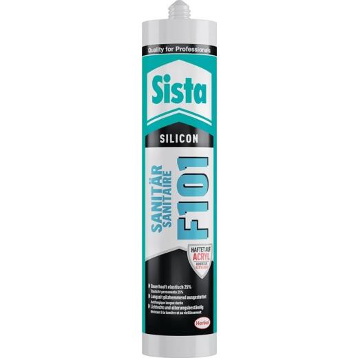Sanitärsilikon F101 weiß 300 ml Kartusche SISTA | 12 Stück