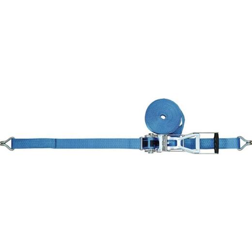 Zurrgurt DIN EN 12195-2 L.10m B.50mm m.Langhebelr.+Spitzh.LC U 5000 daN TECWERK