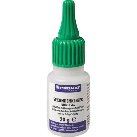 Sekundenkleber Univ.20g NSF S4 farblos Flasche PROMAT CHEMICALS | 10 Stück