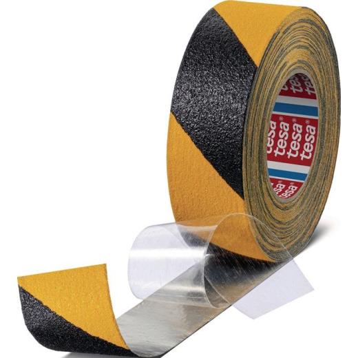 Antirutschklebeband extrem flex.60955 schwarz/gelb L.18 m,B.50mm TESA
