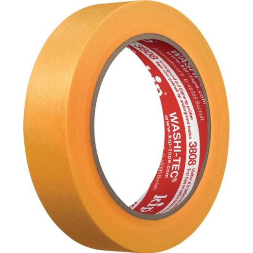 Abdeckband 3808 WASHI-TEC® Premium Goldkrepp® glatt orange L.50m B.18mm Rl.KIP | 12 Stück