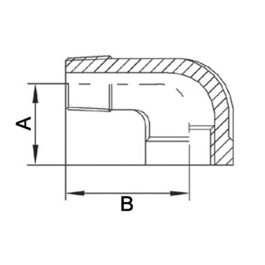 Gewindefitting 90Grad IG/AG NPS 1 Zoll | 10 Stück