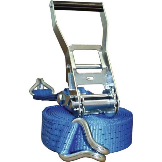 Zurrgurt DIN EN 12195-2 L.6m B.50mm m.Ratsche+Spitzh.LC U 4000 daN TECWERK