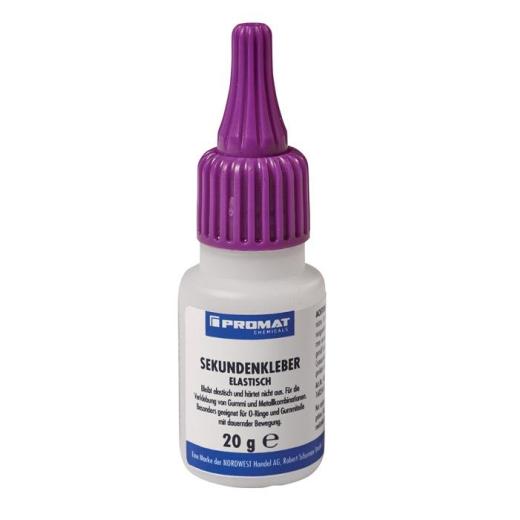 Sekundenkleber elastisch 20g farblos Flasche PROMAT CHEMICALS | 10 Stück
