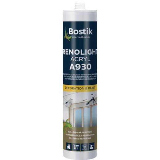 Füllspachtel RENOLIGHT ACRYL A930 weiß B2 n.DIN 4102 300ml BOSTIK | 12 Stück