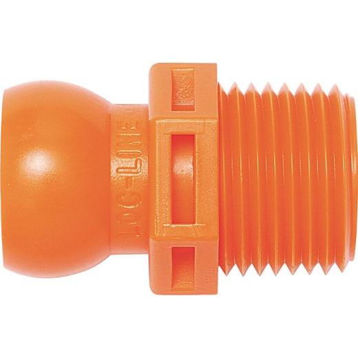 Gewindenippel Gr. 1/2 ” R 1/2 Btl. m. 4 St. Loc-Line