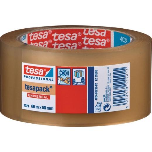 Verpackungsklebeband PP tesapack® 4024 farblos L.66m B.50mm Rl. | 6 Stück