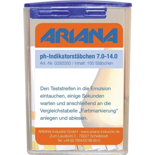 Messstäbchen TRGS 611 ph-Wert 7,0-14,0 100 St.Dose ARIANA