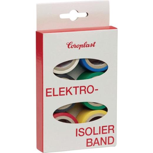 Elektroisolierband-Set 302 6-tlg.L.je 3,3m B.19mm Ktr.COROPLAST | 10 Stück