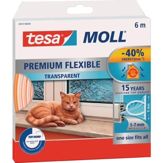 Silikondichtung tesamoll® 5417 B9mmxH7mmxL6m transp.TESA | 8 Stück