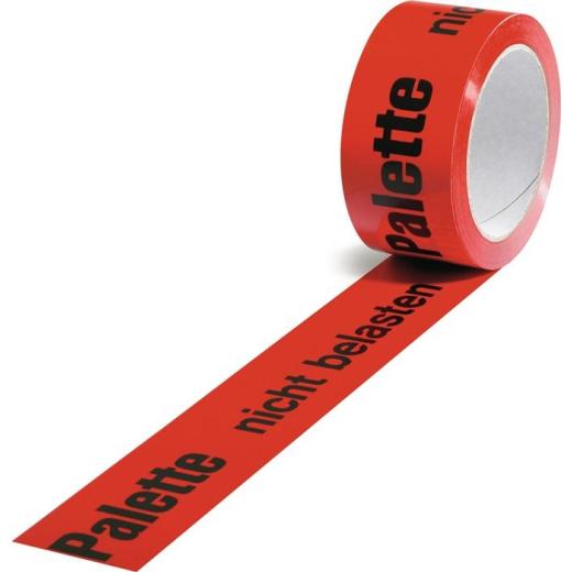 Warnklebeband PP Pal.n.belasten L.66 m,B.50mm rot Rl.TRANSPAK | 36 Stück
