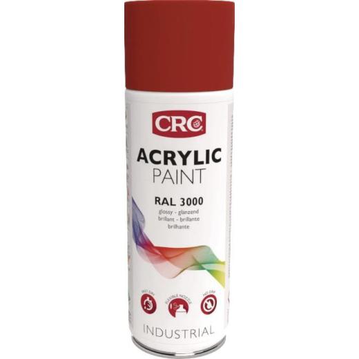 Farbschutzlackspray ACRYLIC PAINT feuerrot glänzend RAL 3000 400ml Spraydose CRC | 6 Stück