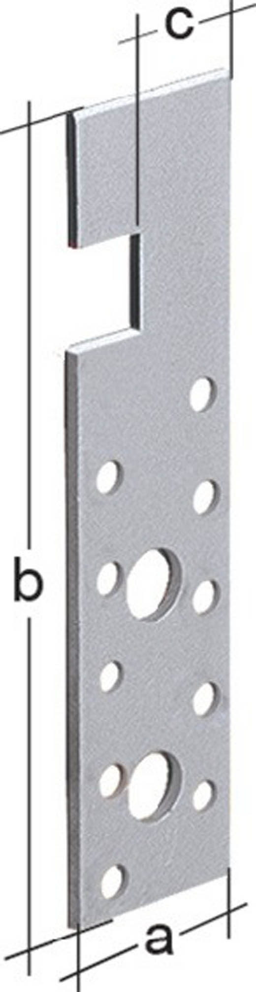 Holz-Eisen-Anker, | Stahl sdmverz., 160 x 40 x 4 mm | - 50 Stück