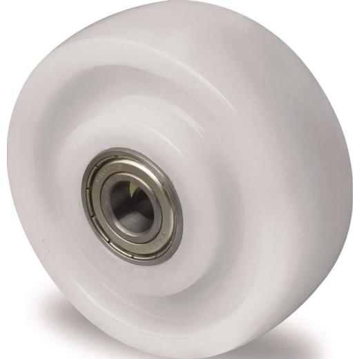 Ersatzrad D.80mm Trgf.350kg PA weiß Achs-D.10mm Nabenl.45/47mm TECWERK