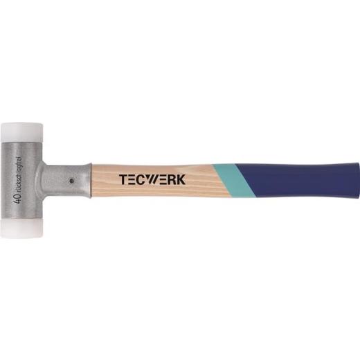 Schonhammer L.355mm Kopf-D.35mm Hickory rückschlagfrei hart Nyl.weiß TECWERK