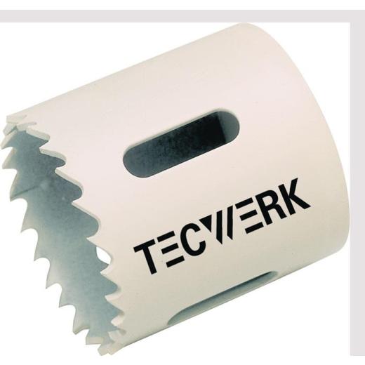 Lochsäge D.127mm Schnitt-T.38mm 4/6 Kombizahn HSS-Bi-Metall o.Zub.TECWERK